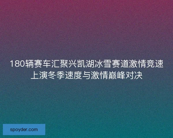 180辆赛车汇聚兴凯湖冰雪赛道激情竞速上演冬季速度与激情巅峰对决